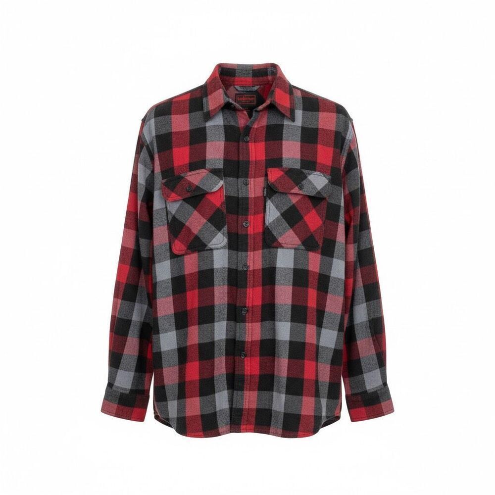 Five Brother Heavy Flannel Shirt Sz L TALL Red/Black/Gray